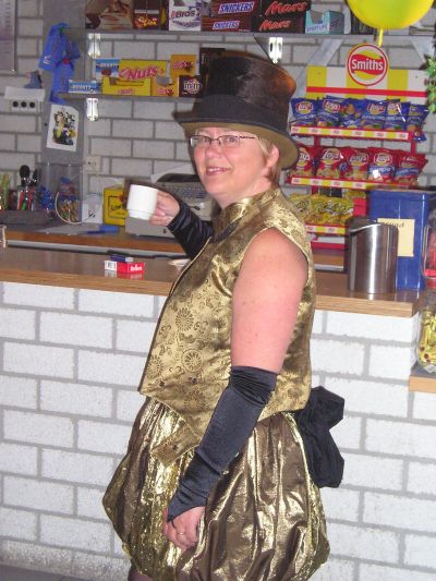 Mijn zus Simone op het feest