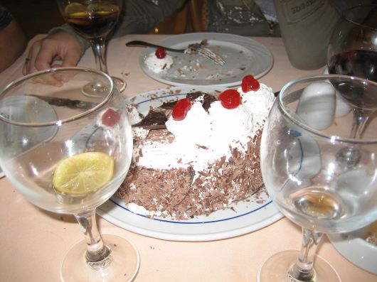 de verjaardagstaart van Amber in Egypte