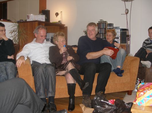 Henk, mam, Jan en ik