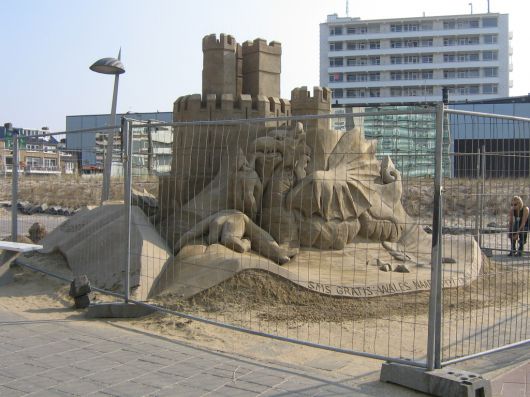 een prachtig zandkunstwerk