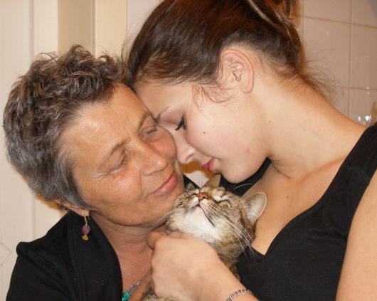 amber, ik en poes maus