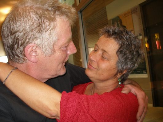 Een intiem moment na de voorstelling