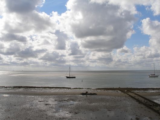 's morgens vroeg op het wad