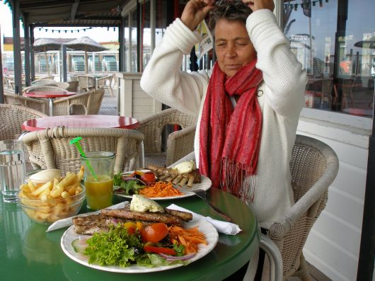 Een nazomer dag op het strand