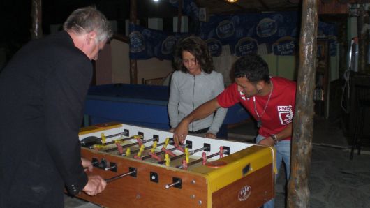 na het eten bij het appartement