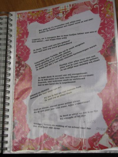 Het boek als cadeau voor Ber