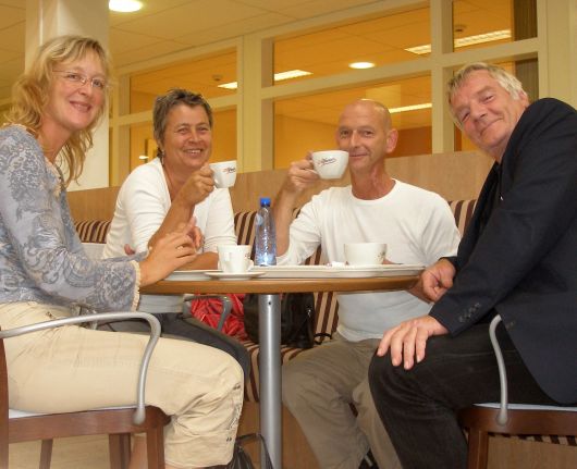 Saskia, Gaby, Frank en Jan in het AVL, september 2007