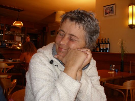 Gaby in de kroeg/restaurant, oktober 2007
